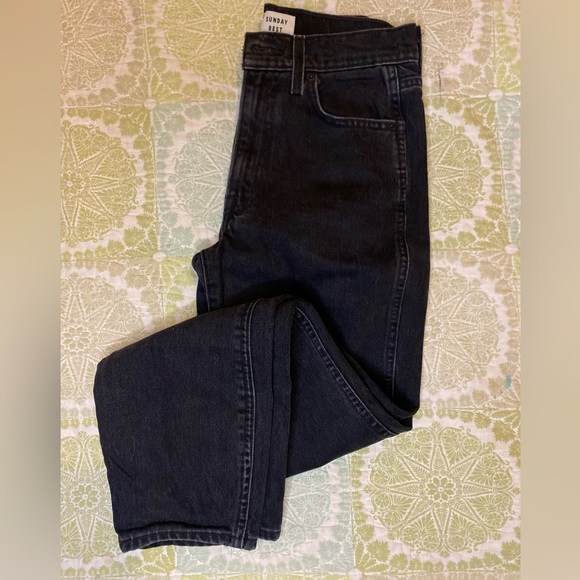 Sunday Best NWOT black high rise straight leg jeans - Picture 11 of 13